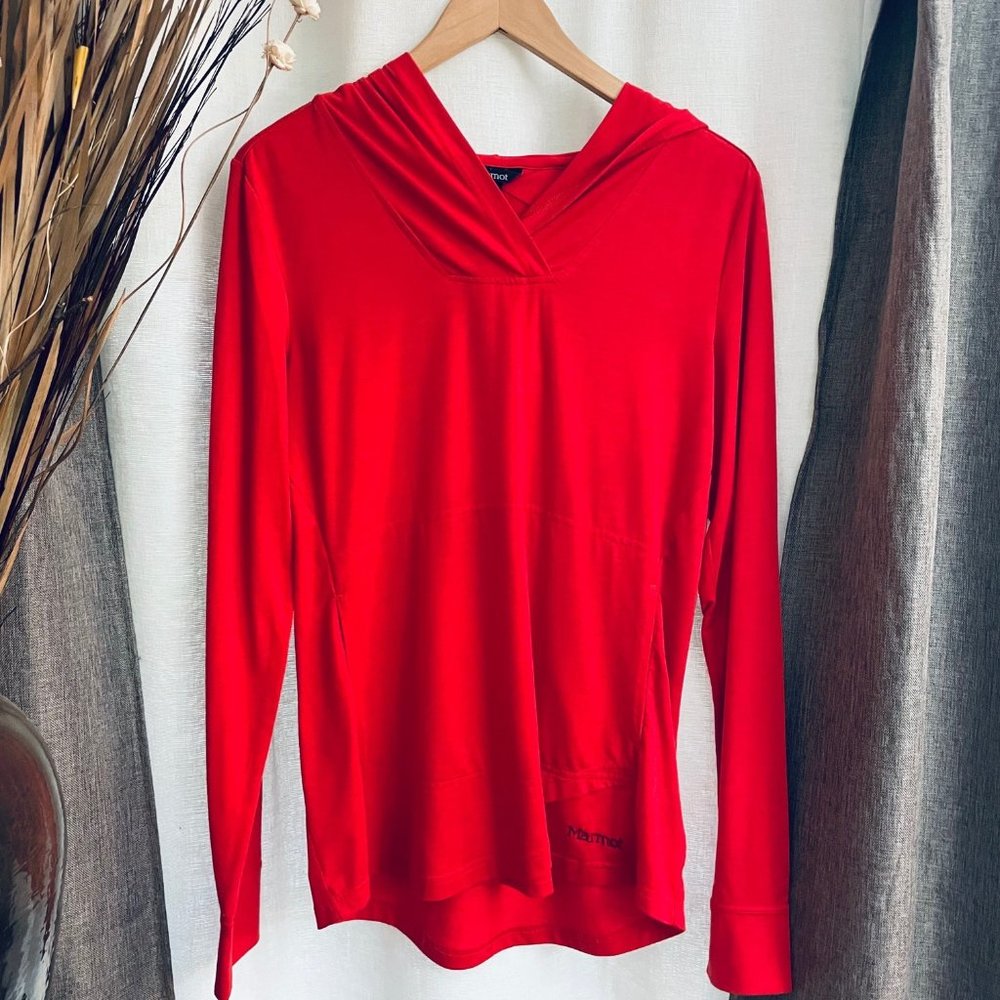 Marmot Red Hooded Top